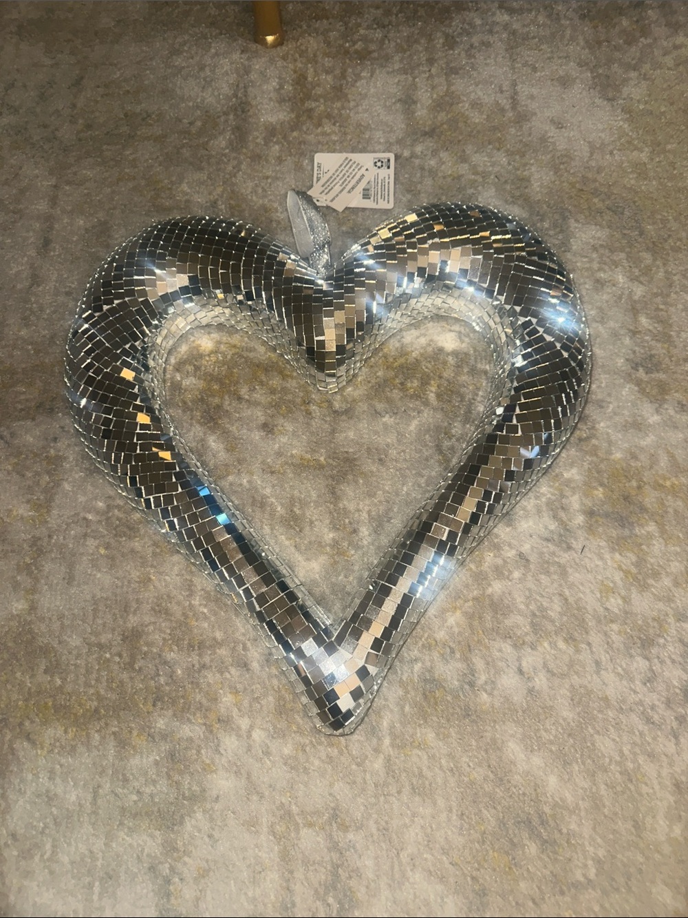 Silver Mosaic Heart wreath Decoration